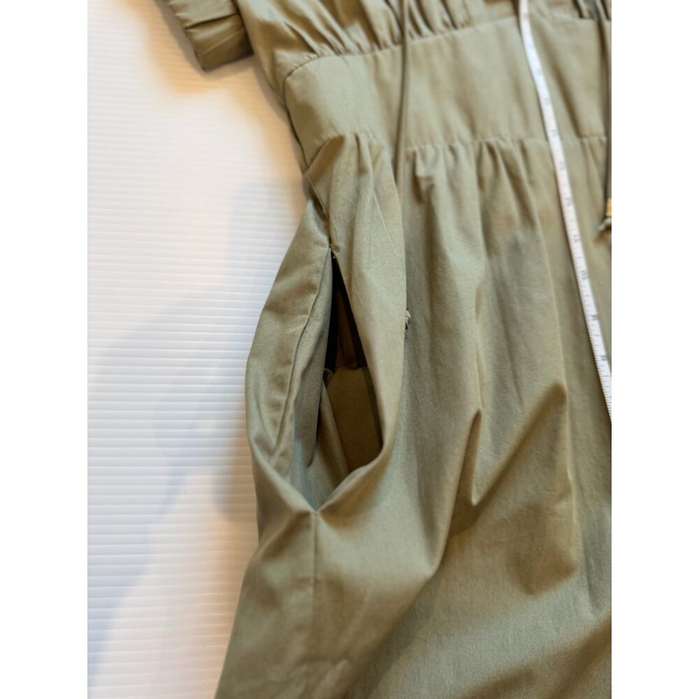 Zara Jumpsuit Women’s Medium Olive Green Utility NWT Safari Straight Leg Pockets - Picture 7 of 16
